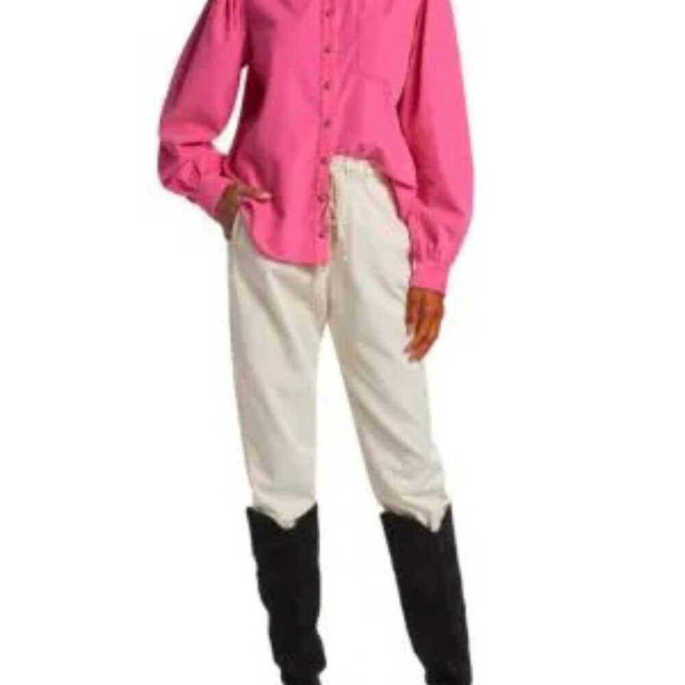 Tuckernuck XiRENA | WYLAN Cotton Corduroy Western Style Button Down Pink Medium - Picture 3 of 15